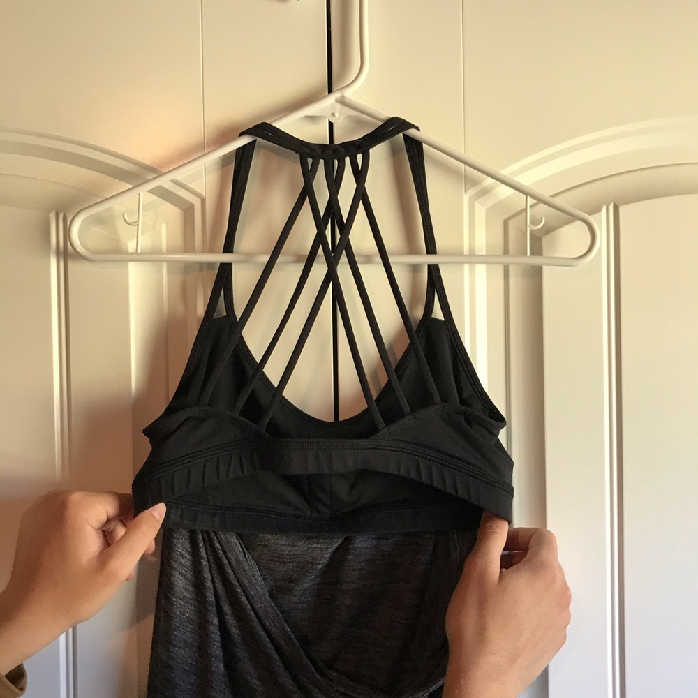 Lululemon open back tank with built in bra